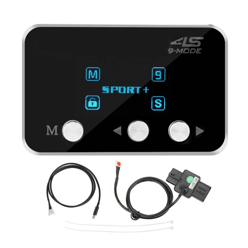 Terisass Windbooster,2.01x1.3x0.2in Cammus Drosselklappensteuerung 6-Modus Elektronischer Bluetooth Drosselklappenregler Passend für Isuzu D-/MU-X 2012-2020 IB4S171 Schwarz von Terisass