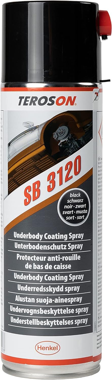 TEROSON SB 3120, Unterbodenschutz Spray für die Karosseriereparatur, auf Basis von Kautschuk & Harz, als Schutzbelag ergänzt der Unterbodenschutz Auto-Reparaturen, 1x500ml von Teroson