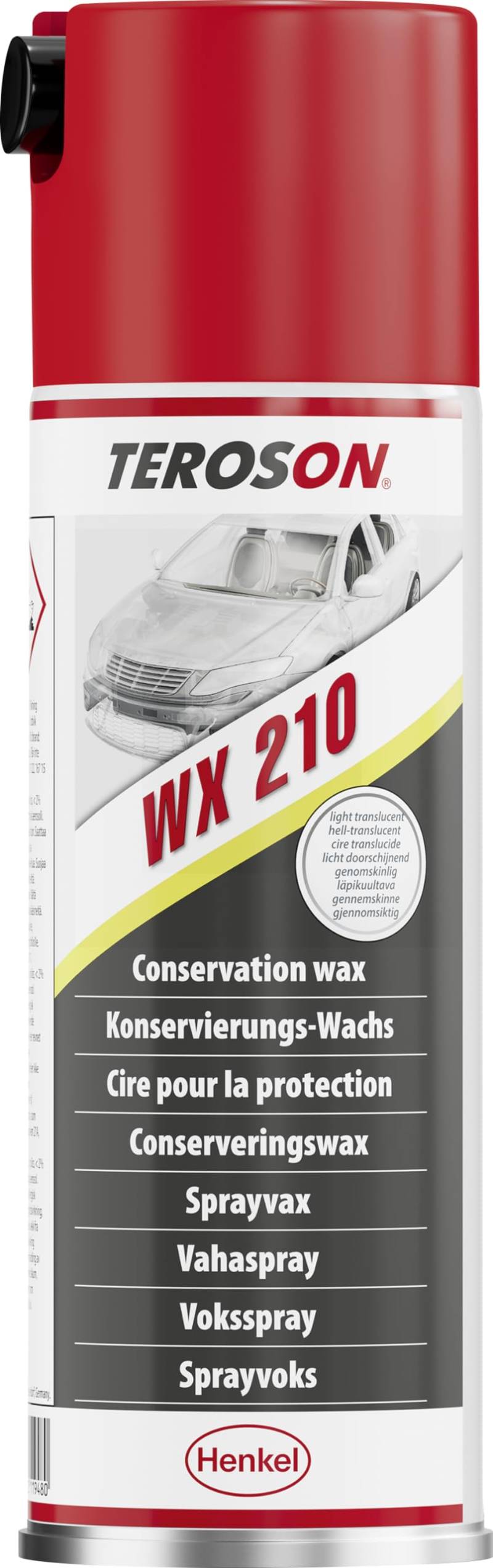 TEROSON WX 210, Korrosionsschutzmittel für die Hohlraumversiegelung, Autowachs für Langzeitschutz, für kleine Reparatur- und Ausbesserungsarbeiten an der Karosserie, 1x500ml von Teroson