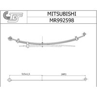 Blattfeder TES MR9925980019 Z/T von Tes