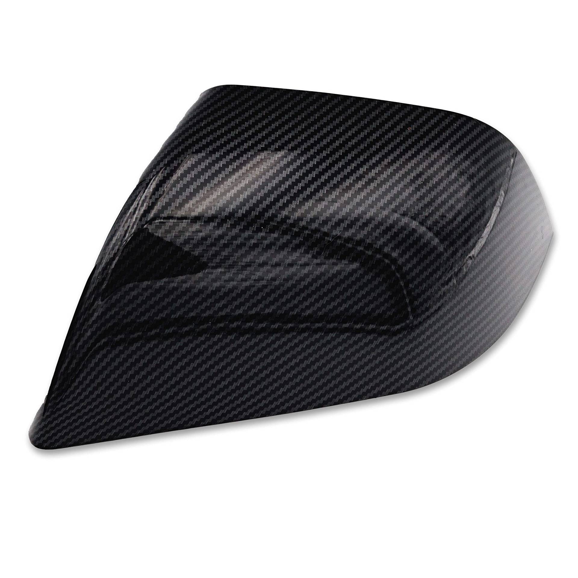 Tesvolution® Spiegelkappen Carbon-Optik Tesla Model 3 2021 + 2022 + 2023 + 2024 Tuning Zubehör Spiegel Abdeckung Carbon Cover Rückspiegelkappe von Tesvolution