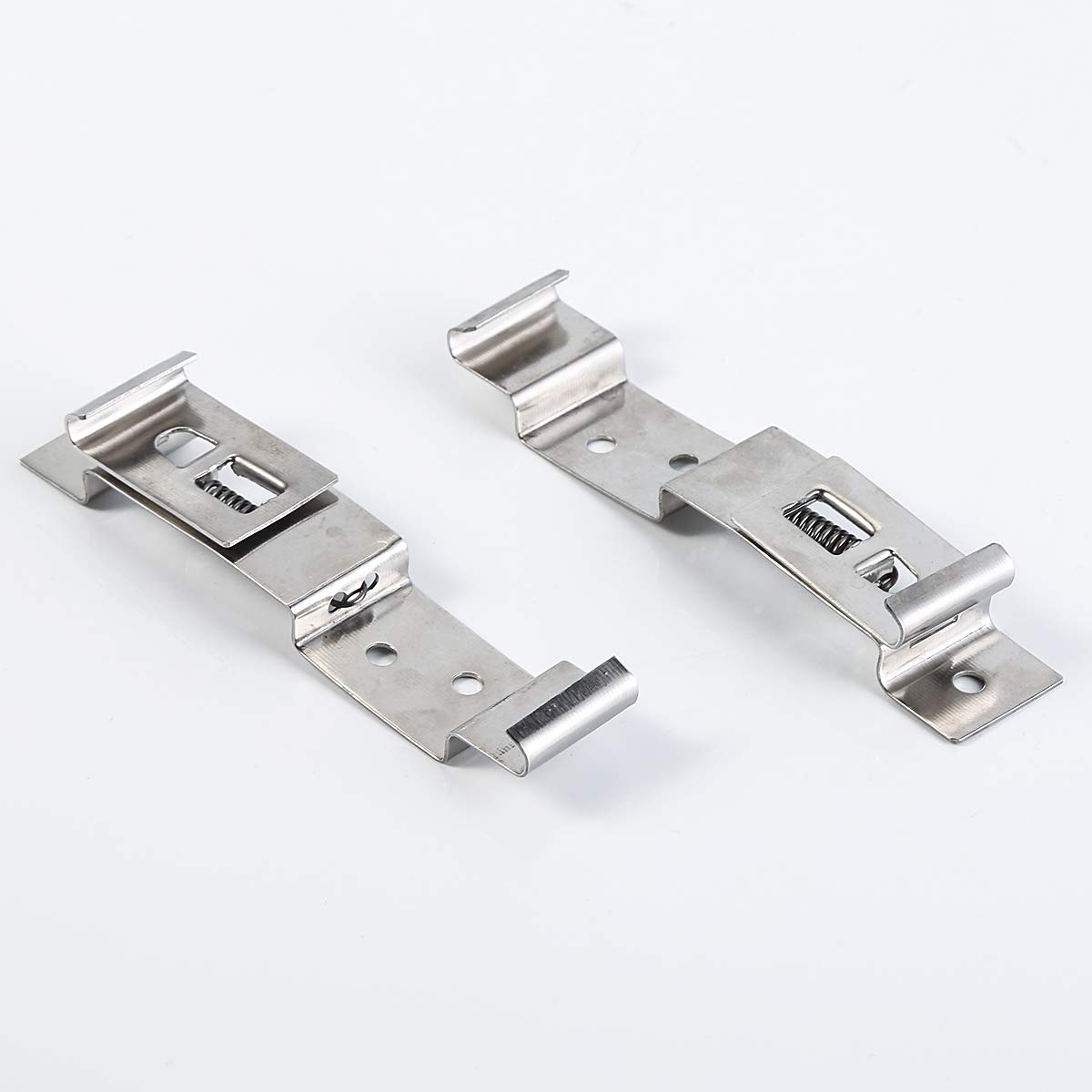 Edelstahl Kennzeichenhalter Clips, 2 Anhängerkennzeichen- Clips Nummernschildhalter- Clips Anhänger Kennzeichen Clips Edelstahl Kennzeichen Halter für Anhänger mit Rückholfeder von Tevimpeya