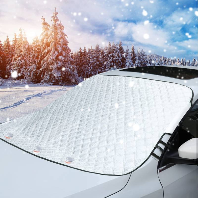 Tevlaphee Sonnenschutz Auto Frontscheibe, Windschutzscheibe Sonnenschutz, UV-Schutz für Sommer, Sonne, Staub, Schnee, EIS, Frost, 193*126cm von Tevlaphee