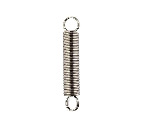 2/4 Stück Drahtdurchmesser 1,5 mm 304 Edelstahl Zugfeder S-Haken Rundhaken Spule Pullback Verlängerung Spannung Metallfederdraht(45mm(4pcs),15mm-Round hook) von Teweakt