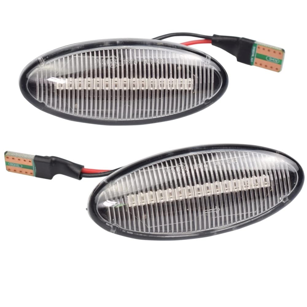 2 Stück Seitenmarkierungsleuchte Dynamische Blinkerlampe Repeater Blinker Kontrollleuchte 1995–2002 for Opel Vauxhall Vectra B MK1(Dynamic Crystal Type) von Teweakt