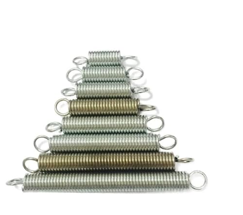 20 Stück 1,2 x 8 x 30 mm – 80 mm, 1,2 mm Draht, Verlängerungszugfeder aus Kohlenstoffstahl, Außendurchmesser = 8 mm(30mm) von Teweakt