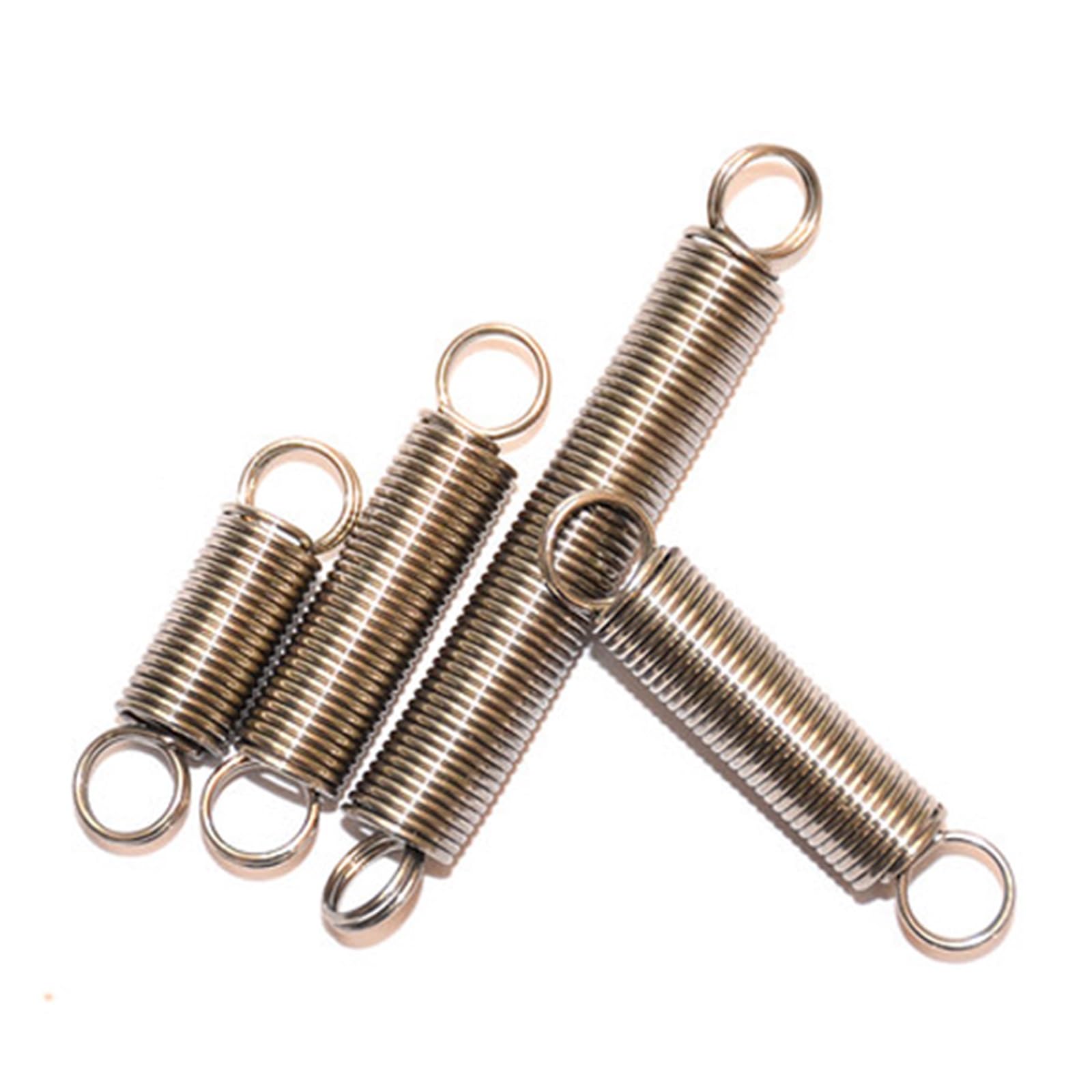 5 Stück 0,8 mm Drahtdurchmesser, 10 mm Außendurchmesser, Verlängerungszugfeder, Edelstahl, 30 mm-60 m Länge(50mm) von Teweakt