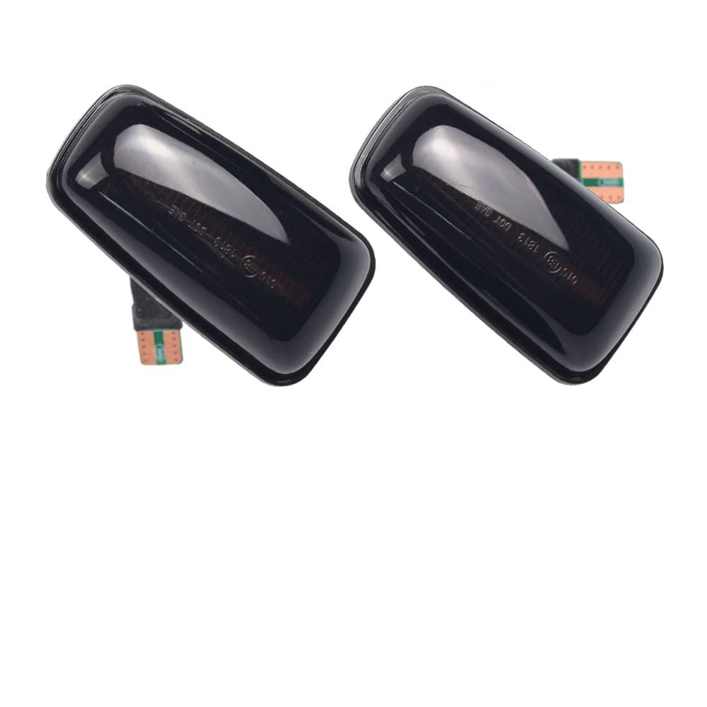 Teweakt Dynamische Blinker Seitenmarkierungsleuchte for Peugeot 306 106 406 806 Expert Partner for Citroen Berlingo Jumpy Saxo Xantia XM(Dynamic Smoked Black) von Teweakt