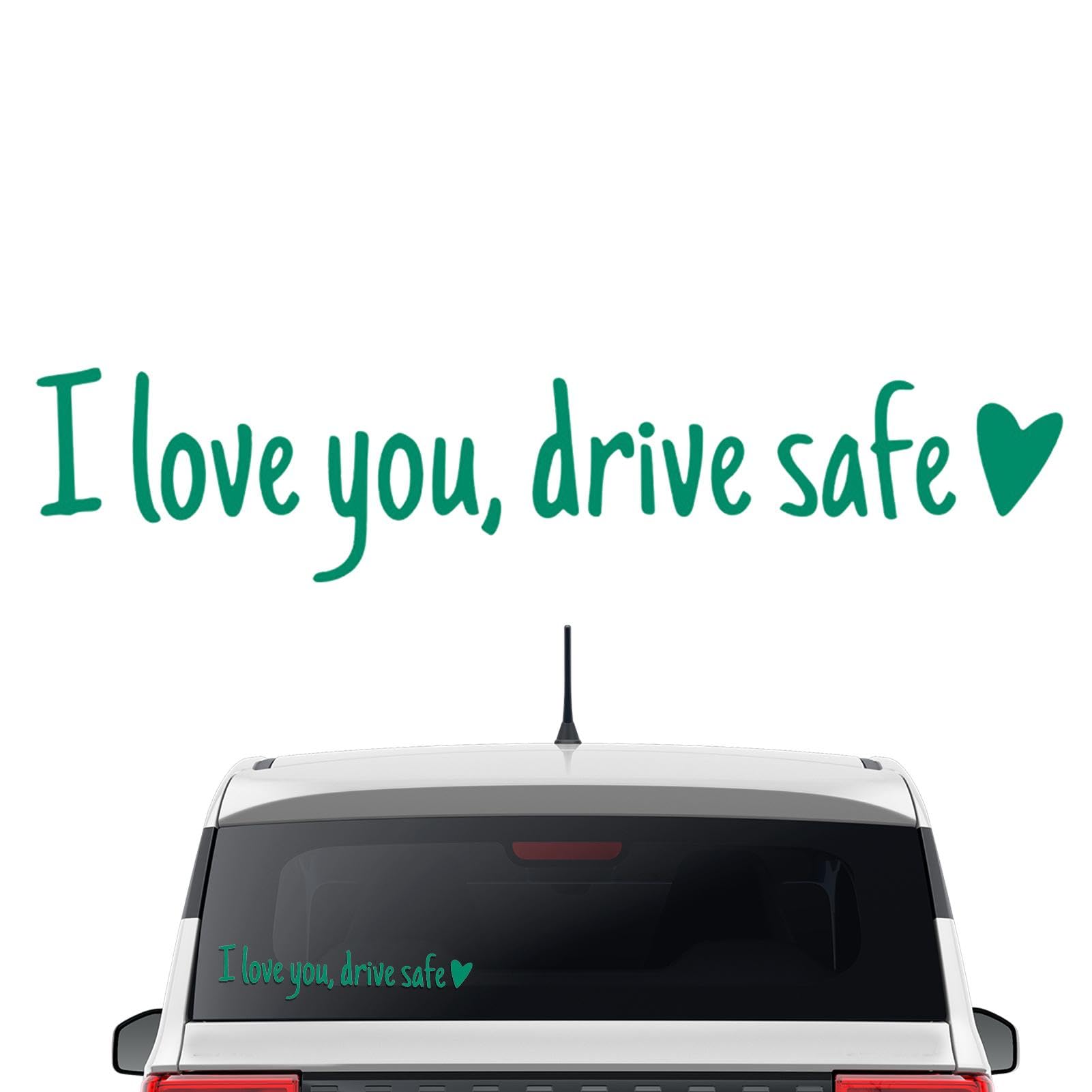 Drive Safe Aufkleber, Rückansicht-Aufkleber,„I Love You Drive Safe“-Herzaufkleber - Wasserdichter Miniatur-Autoaufkleber, Auto-Dekoration für Freundin, Freund von Tewzafiya