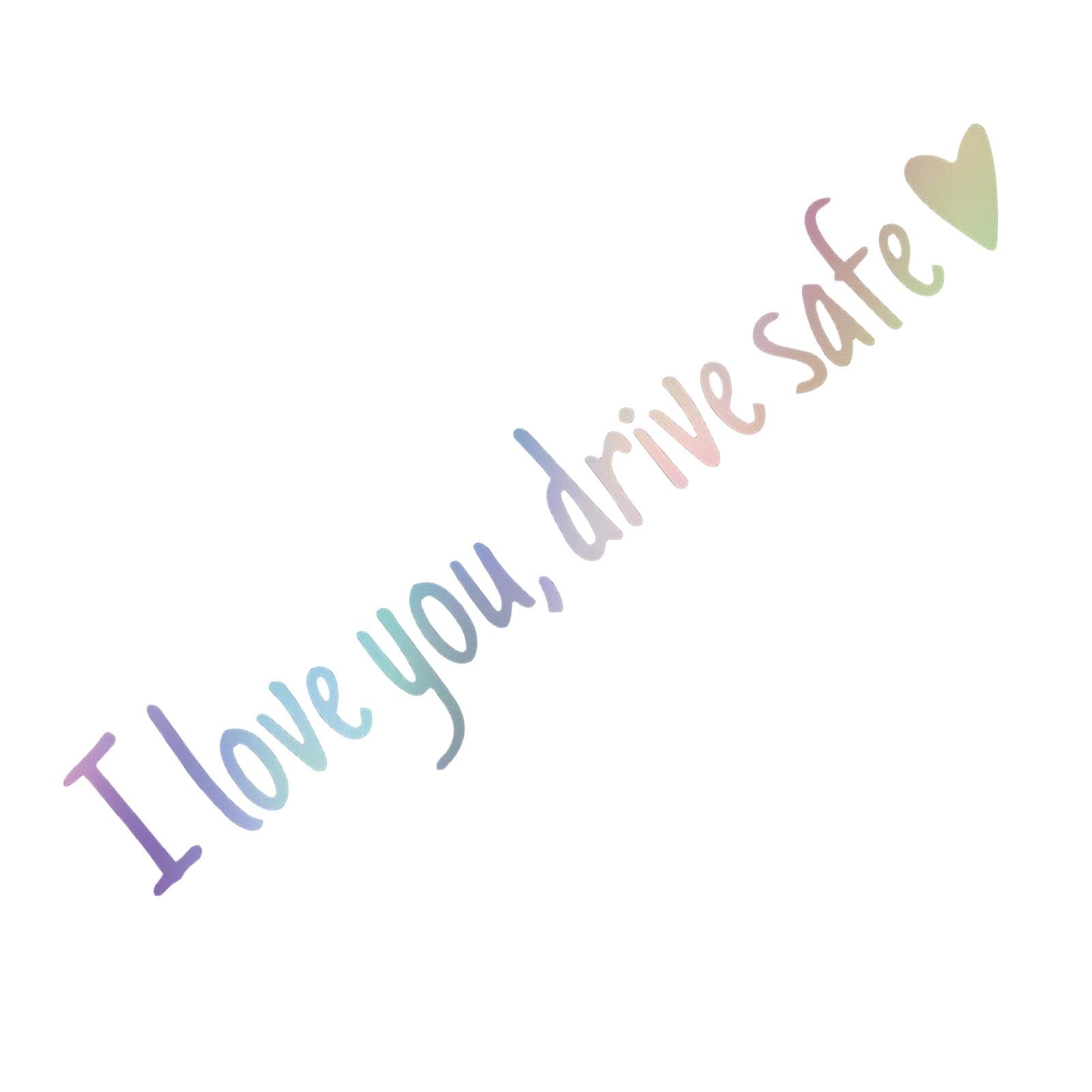 „I Love You Drive Safe“-Aufkleber, „Drive Safe“-Aufkleber, „I Love You Drive Safe“-Herzaufkleber, Windschutzscheiben-Buchstaben-Aufkleber, Miniatur-Auto-Aufkleber, Auto-Dekor, wasserdicht für Rückspie von Tewzafiya