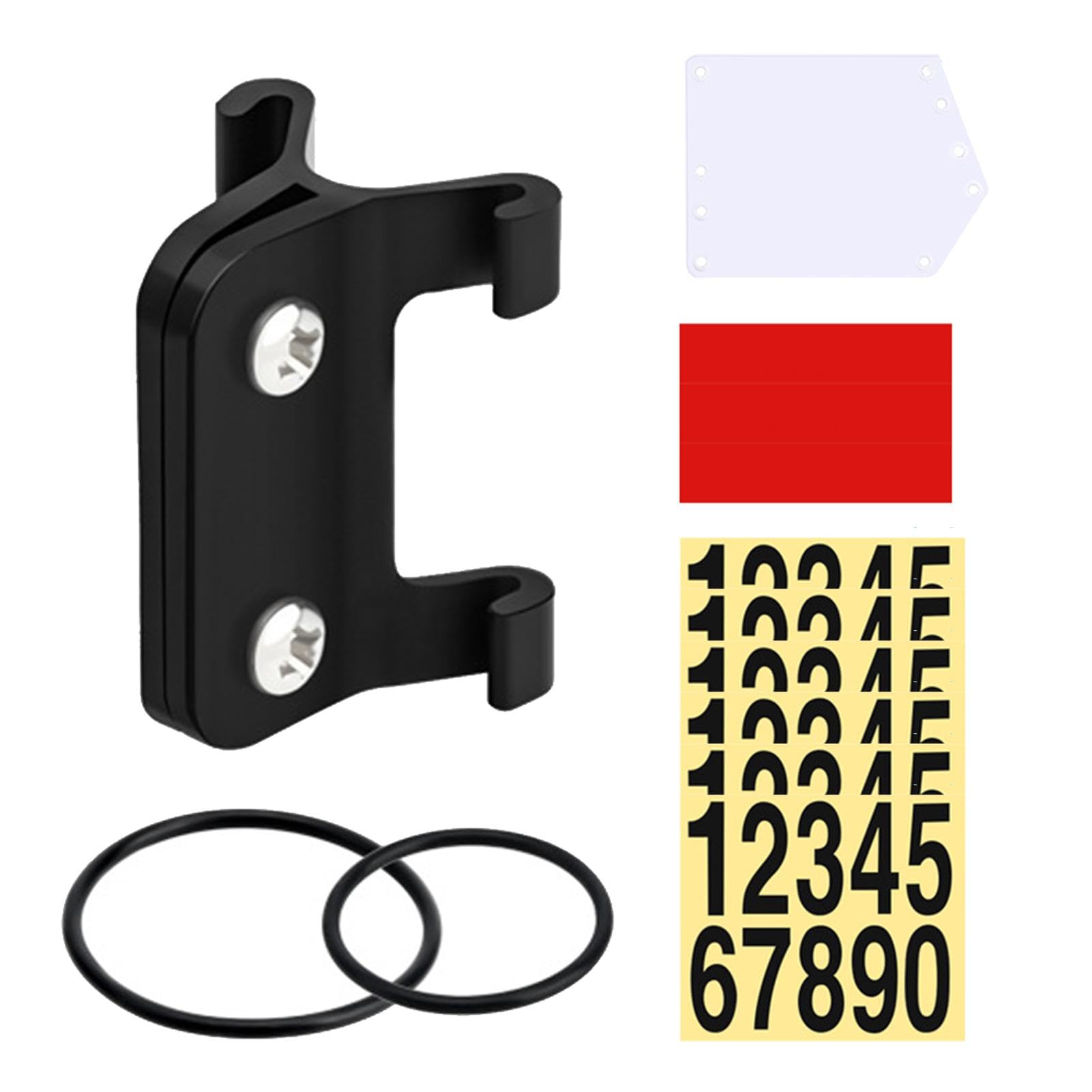 Nummernschild Und Halterhalterung Mit Bändern | Nummernschild Für Radrennen | Sattelstützen Rennkartenhalterung | Feste Aus PP Für Fahrradgepäckträger Zubehör von Tewzafiya