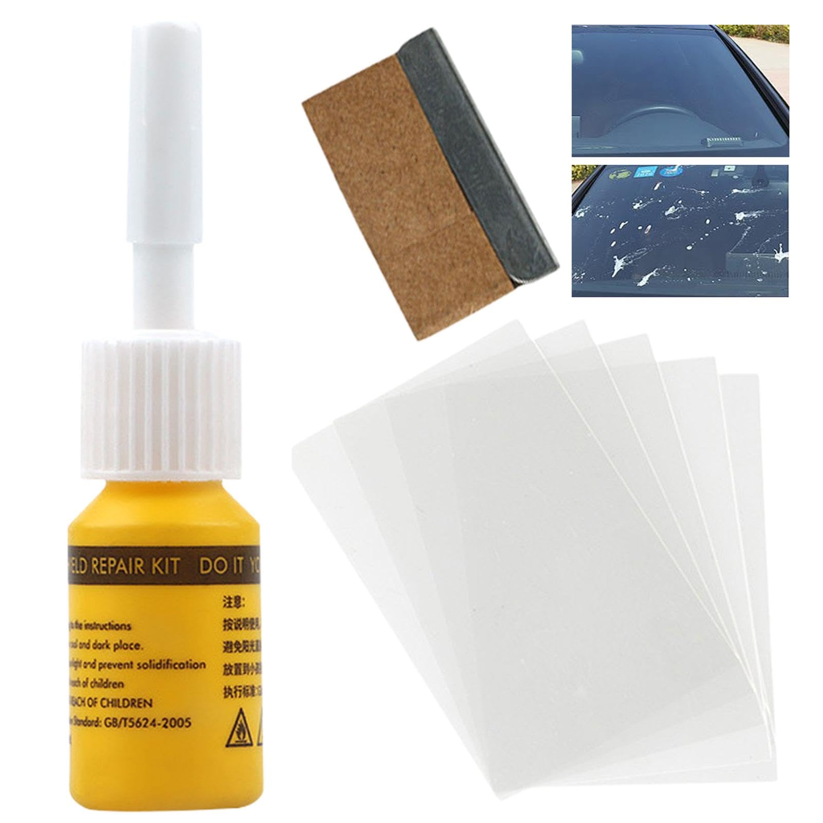 Windschutzscheibe Reparaturset, Auto Windshield Repair Kit, Glas Reparatur Flüssigkeit, Reparaturset Auto Windschutzscheiben, Windschutzscheibe Glass Repair, Scheibenreparatur Werkzeug Windshield von Tewzafiya