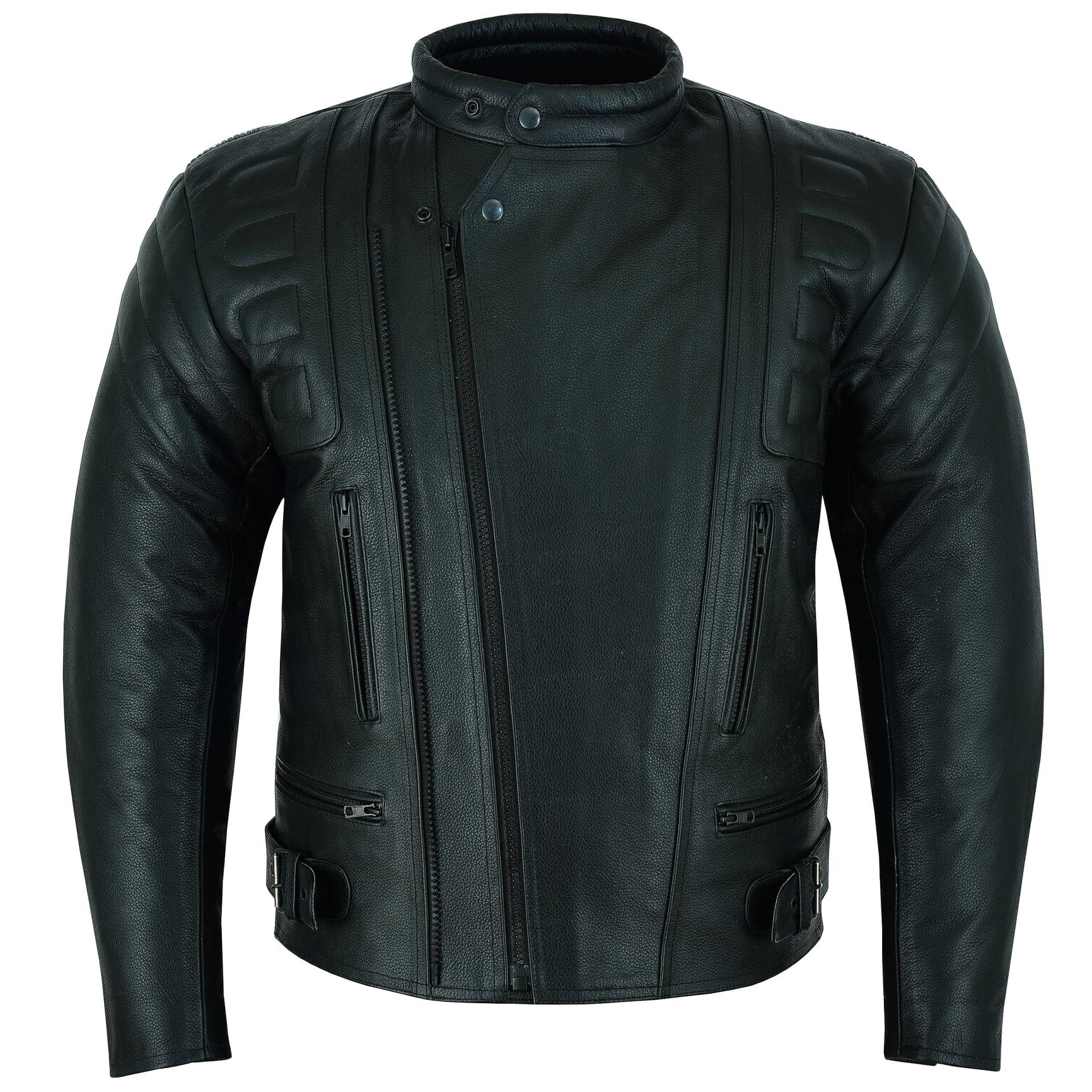 Texpeed Motorrad lederjacke herren mit protektoren - Schwarz Winter/Sommer Gesteppt echtleder Bikerjacke - Motorrad mit original biker rüstung gepanzert (EN 1621-1) Schutz - 5XL von Texpeed