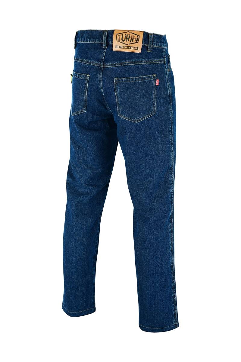 Texpeed Motorradhose mit Protektoren - Denim Schützende Aramid Jeans - Rüstung Schutz enthalten (EN 1621-1) - Sommer oder Winter - Gerade geschnitten - Blau - 4XL Taille/Kurz Bein von Texpeed