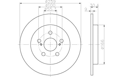 2x TEXTAR 92224003 Bremsscheiben hinten von Textar