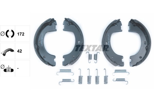 Bremsbackensatz, Feststellbremse Hinterachse Textar 91069000 von Textar