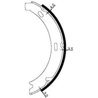 Bremsbackensatz, Feststellbremse TEXTAR 91057100 von Textar