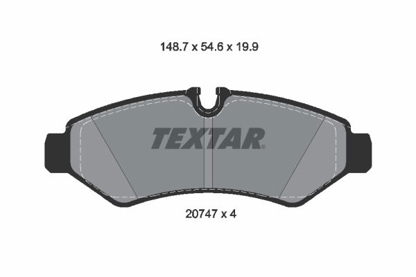 Bremsbelagsatz, Scheibenbremse Hinterachse Textar 2074701 von Textar