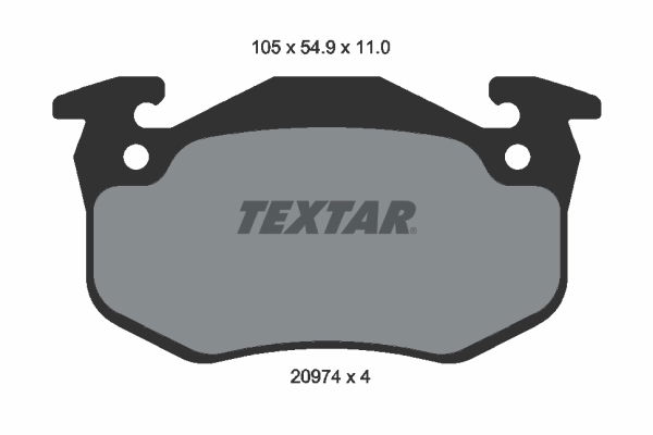 Bremsbelagsatz, Scheibenbremse Hinterachse Textar 2097401 von Textar