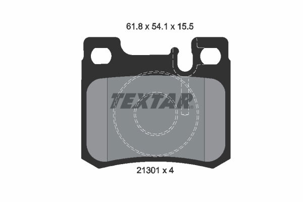Bremsbelagsatz, Scheibenbremse Hinterachse Textar 2130103 von Textar
