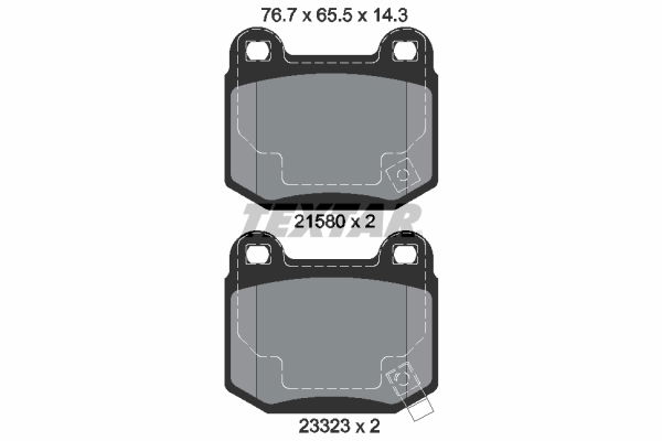 Bremsbelagsatz, Scheibenbremse Hinterachse Textar 2158001 von Textar