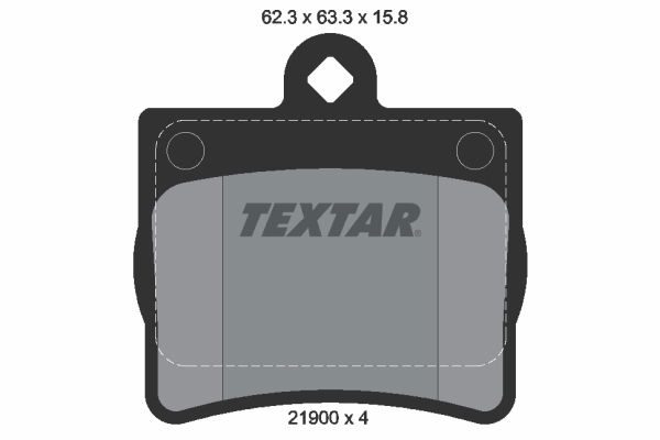 Bremsbelagsatz, Scheibenbremse Hinterachse Textar 2190003 von Textar