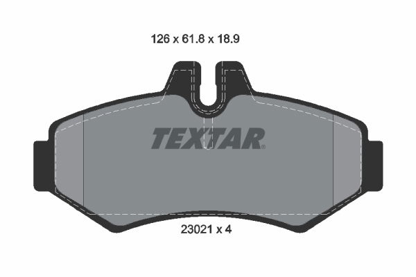 Bremsbelagsatz, Scheibenbremse Hinterachse Textar 2302101 von Textar