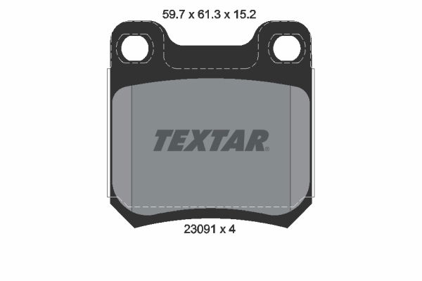 Bremsbelagsatz, Scheibenbremse Hinterachse Textar 2309102 von Textar