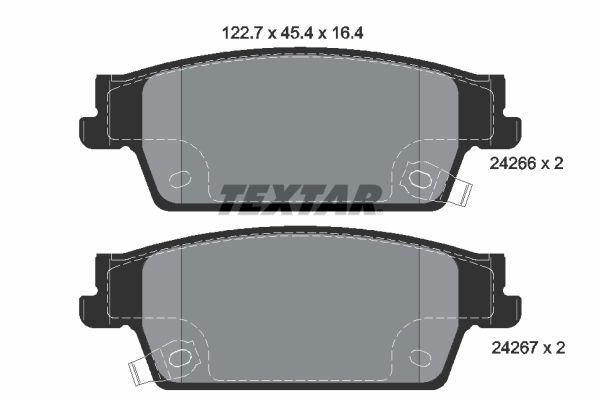 Bremsbelagsatz, Scheibenbremse Hinterachse Textar 2426601 von Textar