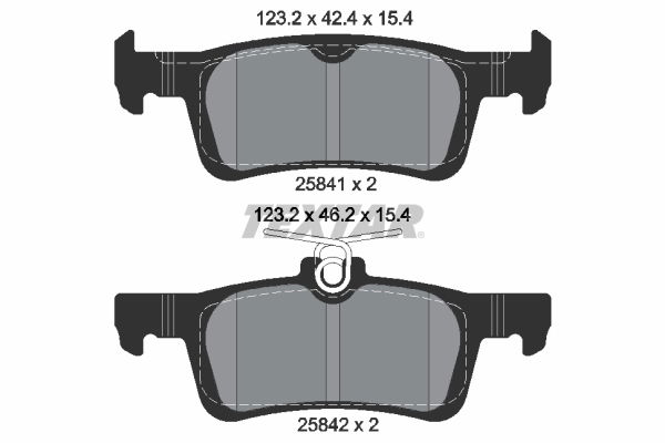 Bremsbelagsatz, Scheibenbremse Hinterachse Textar 2584101 von Textar