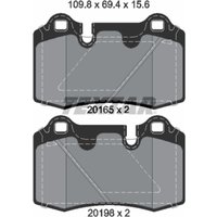 Bremsbelagsatz TEXTAR 2016501, Hinten von Textar