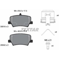 Bremsbelagsatz TEXTAR 2051001, Hinten von Textar