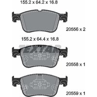 Bremsbelagsatz TEXTAR 2055601, Vorne von Textar