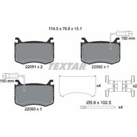 Bremsbelagsatz TEXTAR 2209101, Vorne von Textar