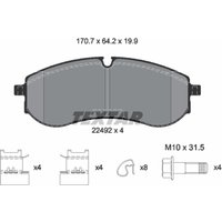 Bremsbelagsatz TEXTAR 2249201, Hinten von Textar