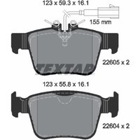 Bremsbelagsatz TEXTAR 2260501, Hinten von Textar