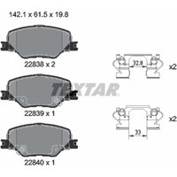 Bremsbelagsatz TEXTAR 2283801, Vorne von Textar