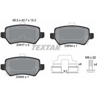 Bremsbelagsatz TEXTAR 2341703, Hinten von Textar