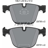 Bremsbelagsatz TEXTAR 2373001, Hinten von Textar