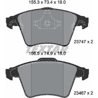 Bremsbelagsatz TEXTAR 2374701, Vorne von Textar
