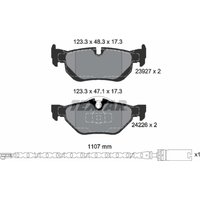 Bremsbelagsatz TEXTAR 2392707, Hinten von Textar