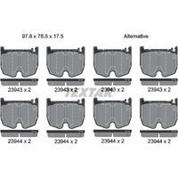 Bremsbelagsatz TEXTAR 2394301, Vorne von Textar