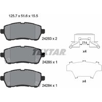 Bremsbelagsatz TEXTAR 2428303, Vorne von Textar