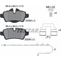 Bremsbelagsatz TEXTAR 2428904, Hinten von Textar