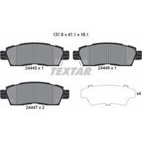 Bremsbelagsatz TEXTAR 2444501, Hinten von Textar