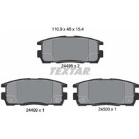 Bremsbelagsatz TEXTAR 2449801, Hinten von Textar