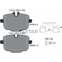 Bremsbelagsatz TEXTAR 2470401, Hinten von Textar