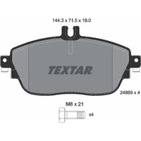 Bremsbelagsatz TEXTAR 2486901, Vorne von Textar