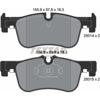 Bremsbelagsatz TEXTAR 2501401, Vorne von Textar