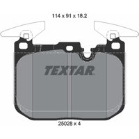 Bremsbelagsatz TEXTAR 2502801, Vorne von Textar